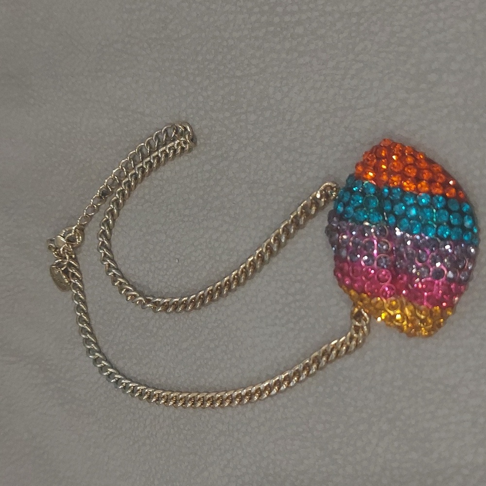 Betsey Johnson RAINBOW LIPS NECKLACE